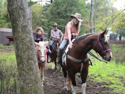 Go horseback riding on the trails in McCurtain County at Beavers Bend Depot & Stables.
