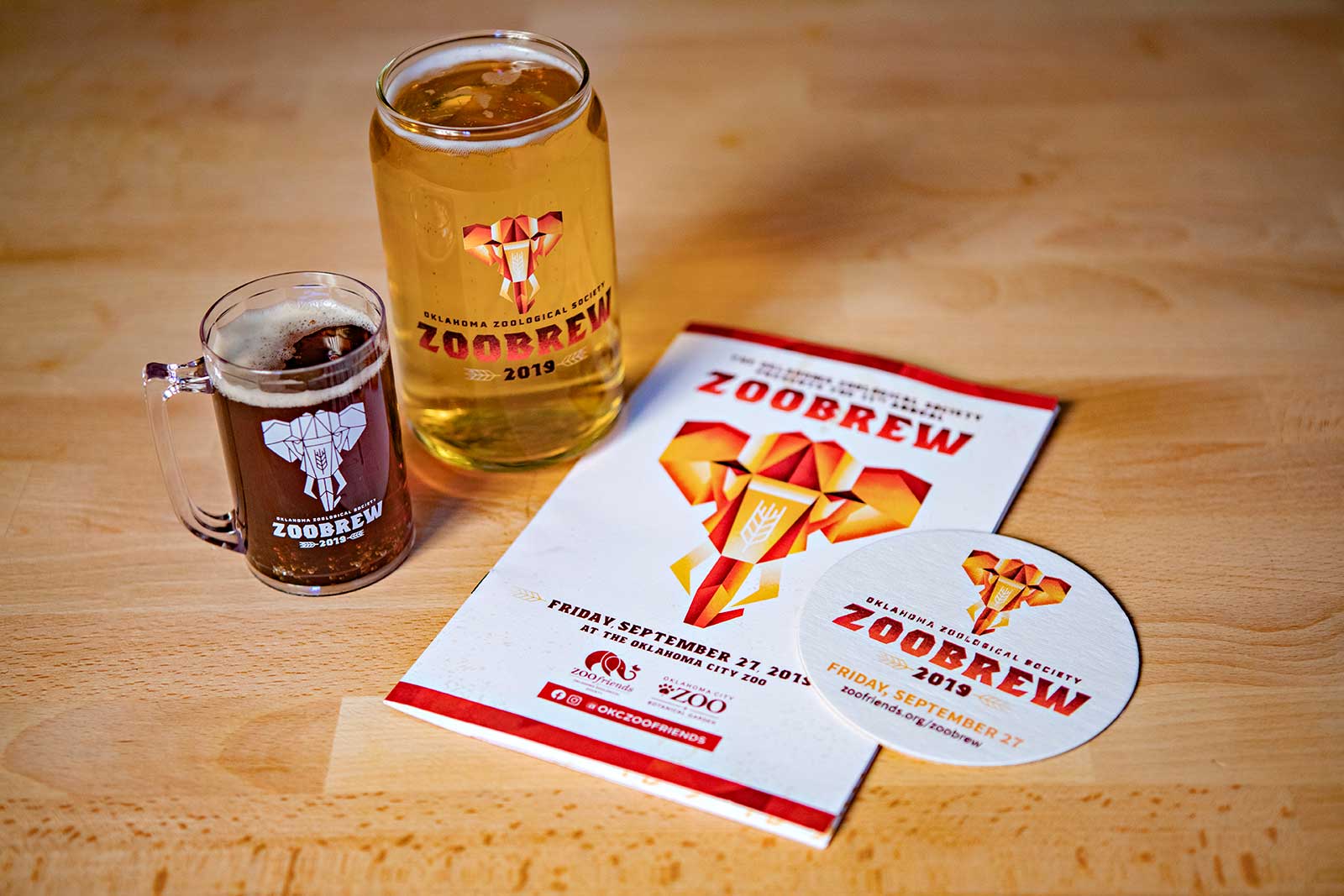 Event branding for Oklahoma City Zoological Society's 2019 Annual Zoo Brew