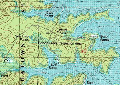 Carson Creek Recreation Area around Broken Bow Lake perfect for RV or primative camping in McCurtain County OKlahoma