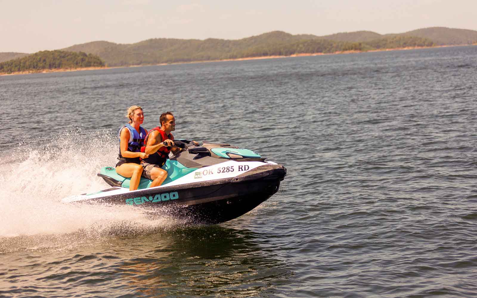 Jetskiing on Broken Bow Lake, Oklahoma