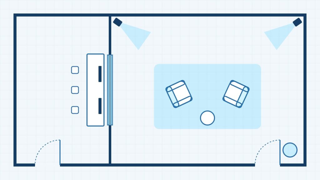 Approximate floor plan of the Professional Skills Room 2